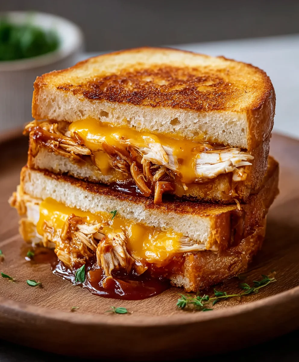 BBQ Chicken Grilled Cheese - Delicious & Easy Recipe