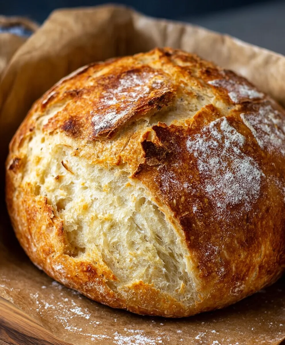 Quick Easy No-Knead Bread - Foolproof Homemade Loaf