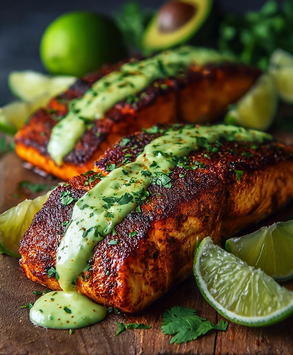 Cajun Salmon Avocado Lime- Healthy & Flavorful