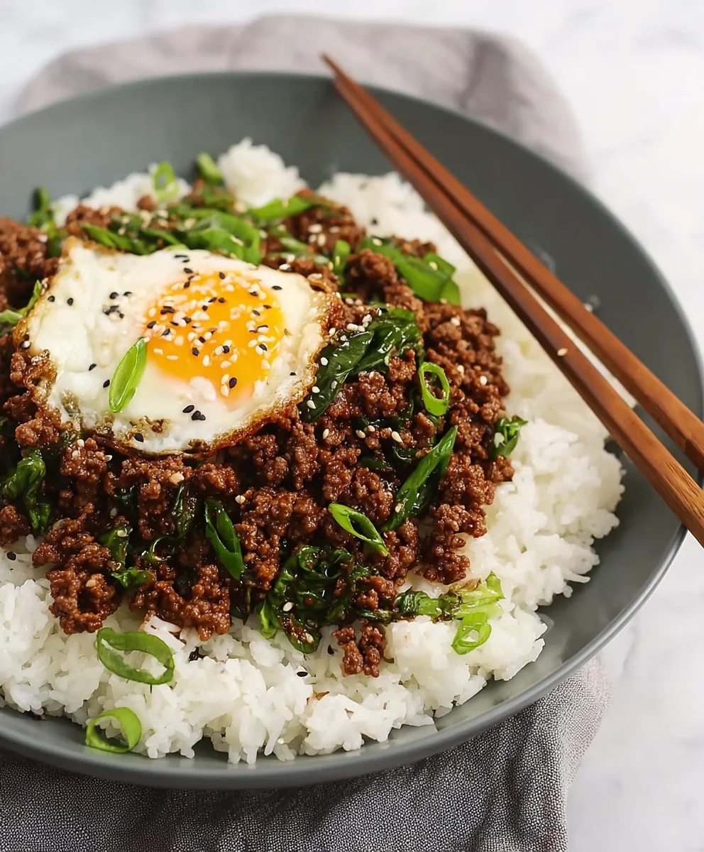 Easy Korean Ground Beef Bowl Recipe