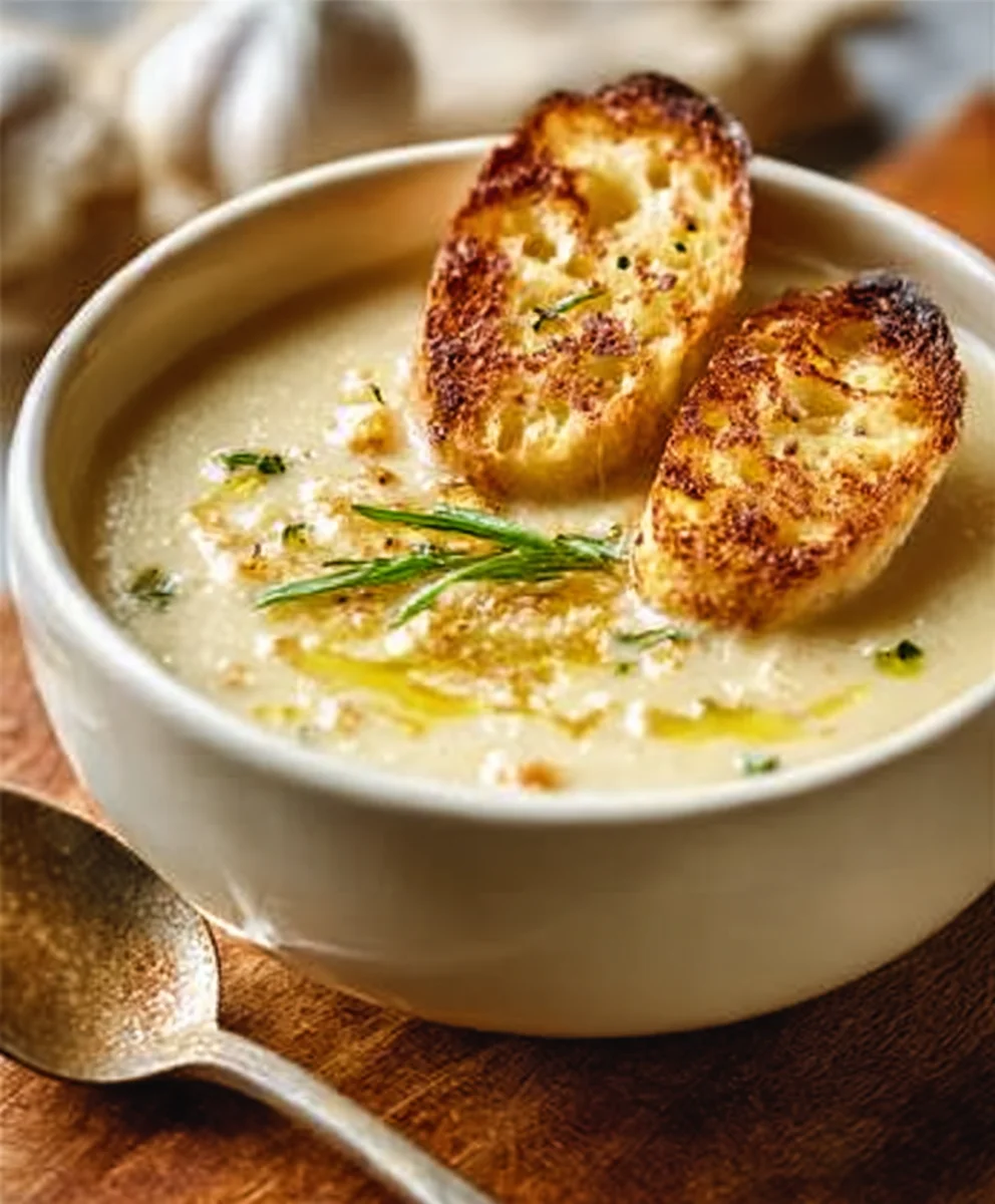 Country French Garlic Soup - Rich Flavorful Recipe