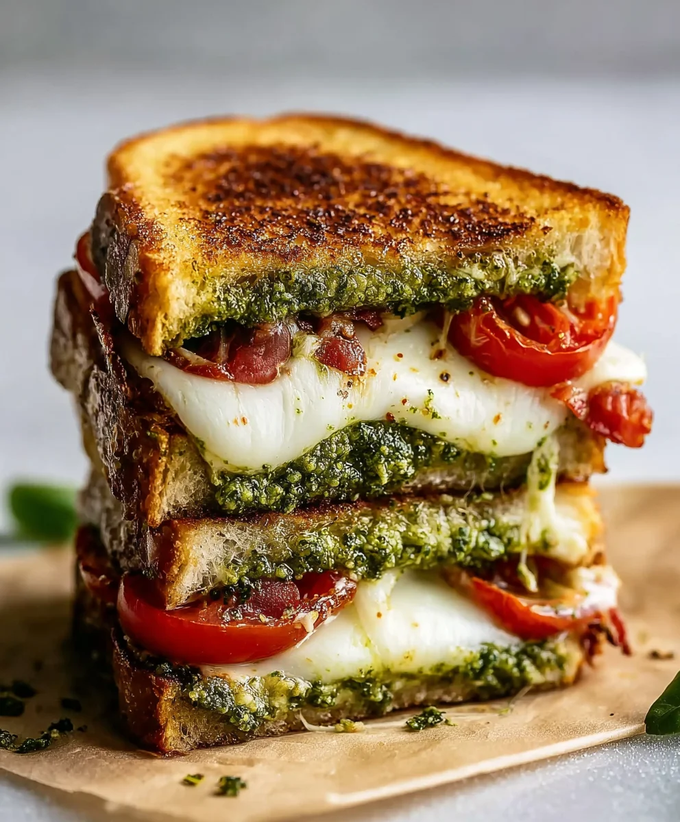 Pesto Grilled Cheese Sandwich- Delicious & Easy Recipe