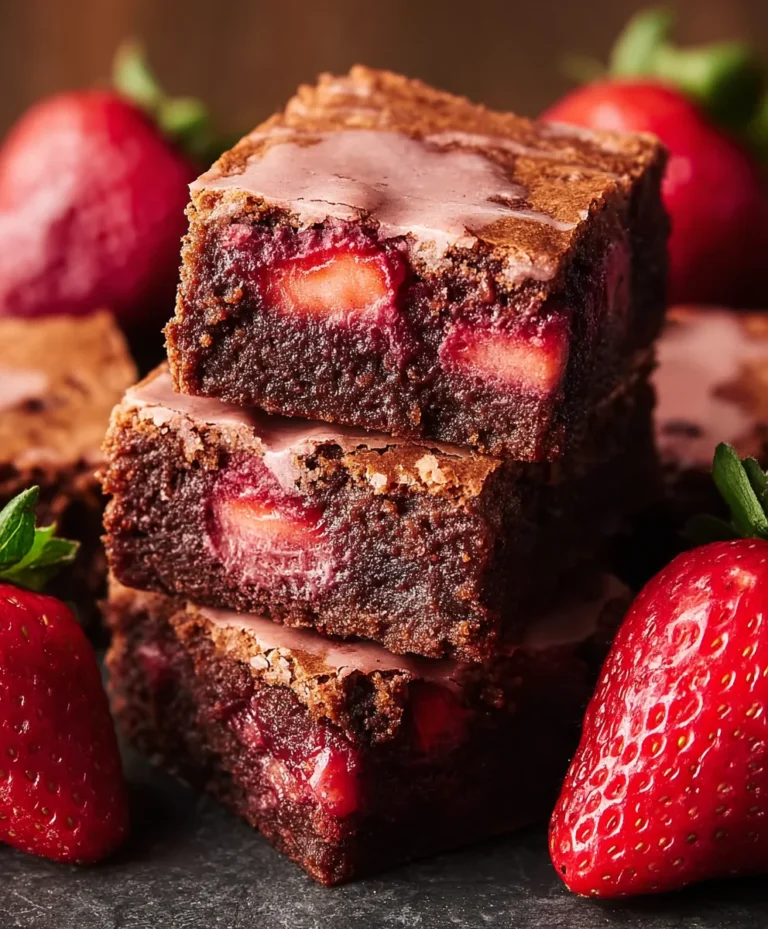 Best Strawberry Brownies Recipe-Fudgy & Delicious