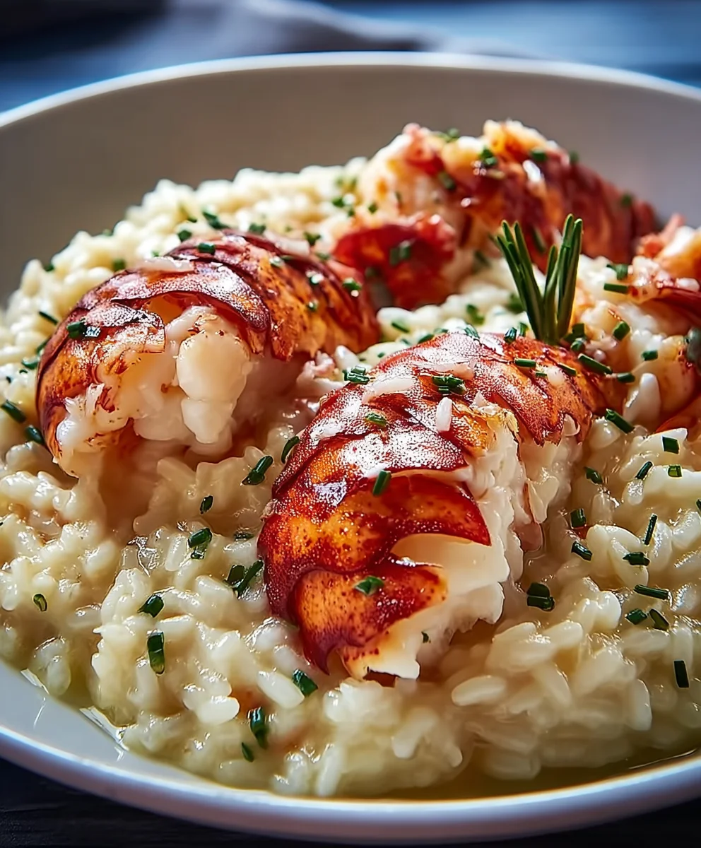 Butter Poached Lobster Risotto-Decadent Seafood Delight
