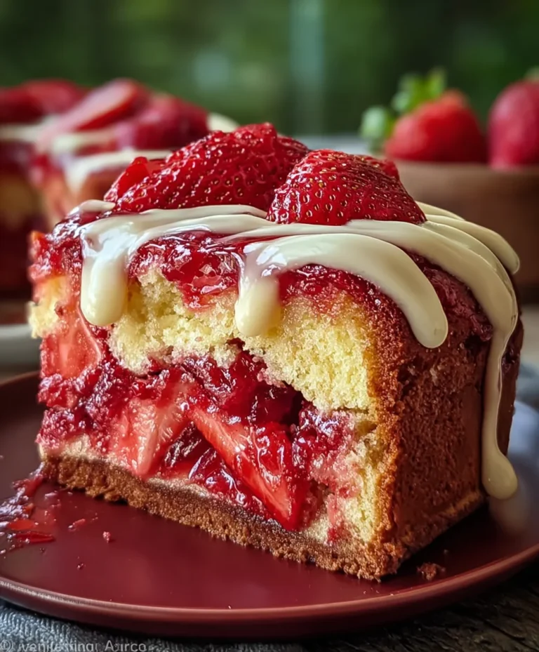 Sweet Strawberry Honeybun Cake – Easy Recipe
