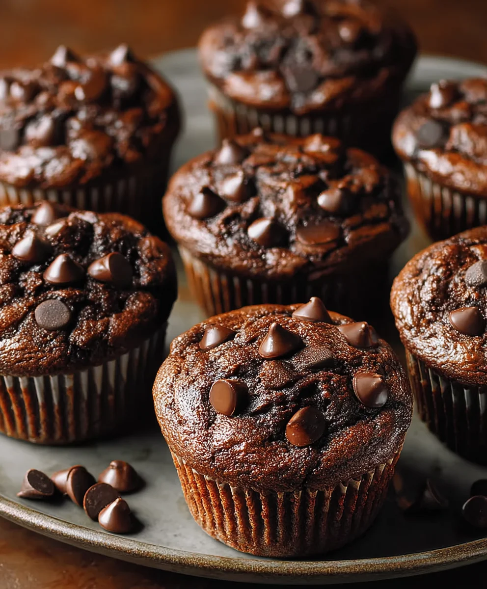 Double Chocolate Chip Muffins-Ultimate Indulgence
