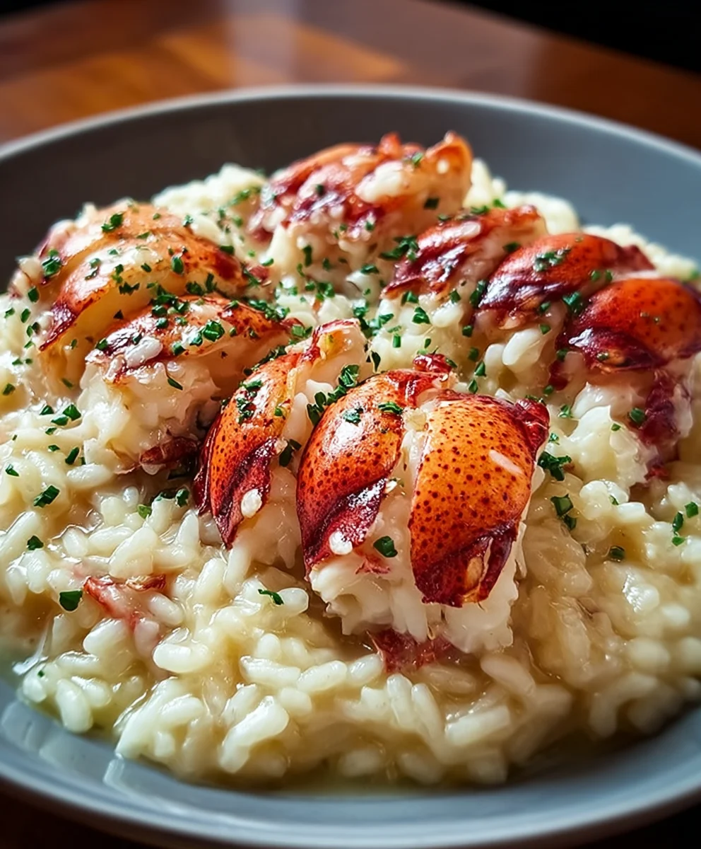 Butter Poached Lobster Risotto-Decadent Seafood Delight