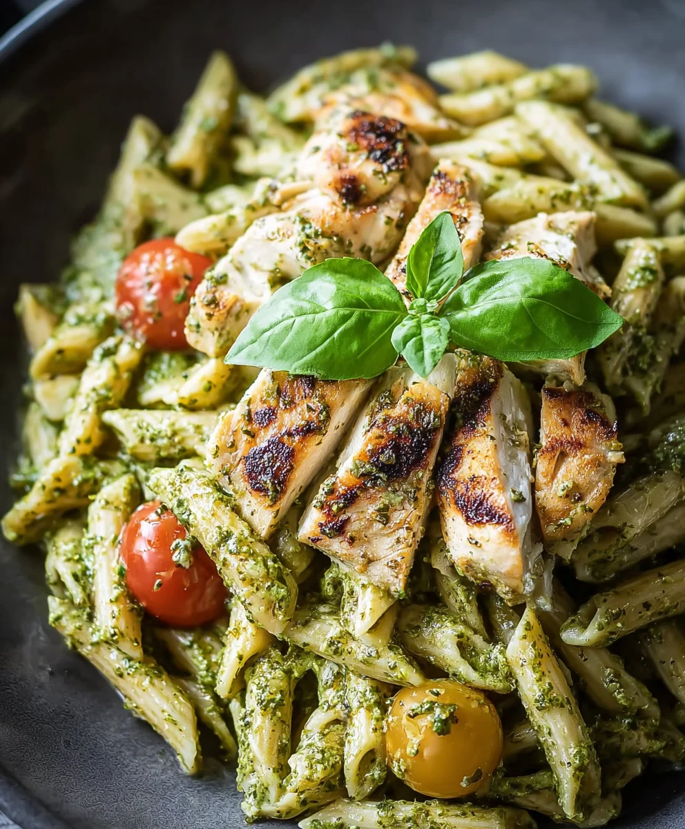 Creamy Chicken Pesto Pasta-Easy & Delicious Dinner