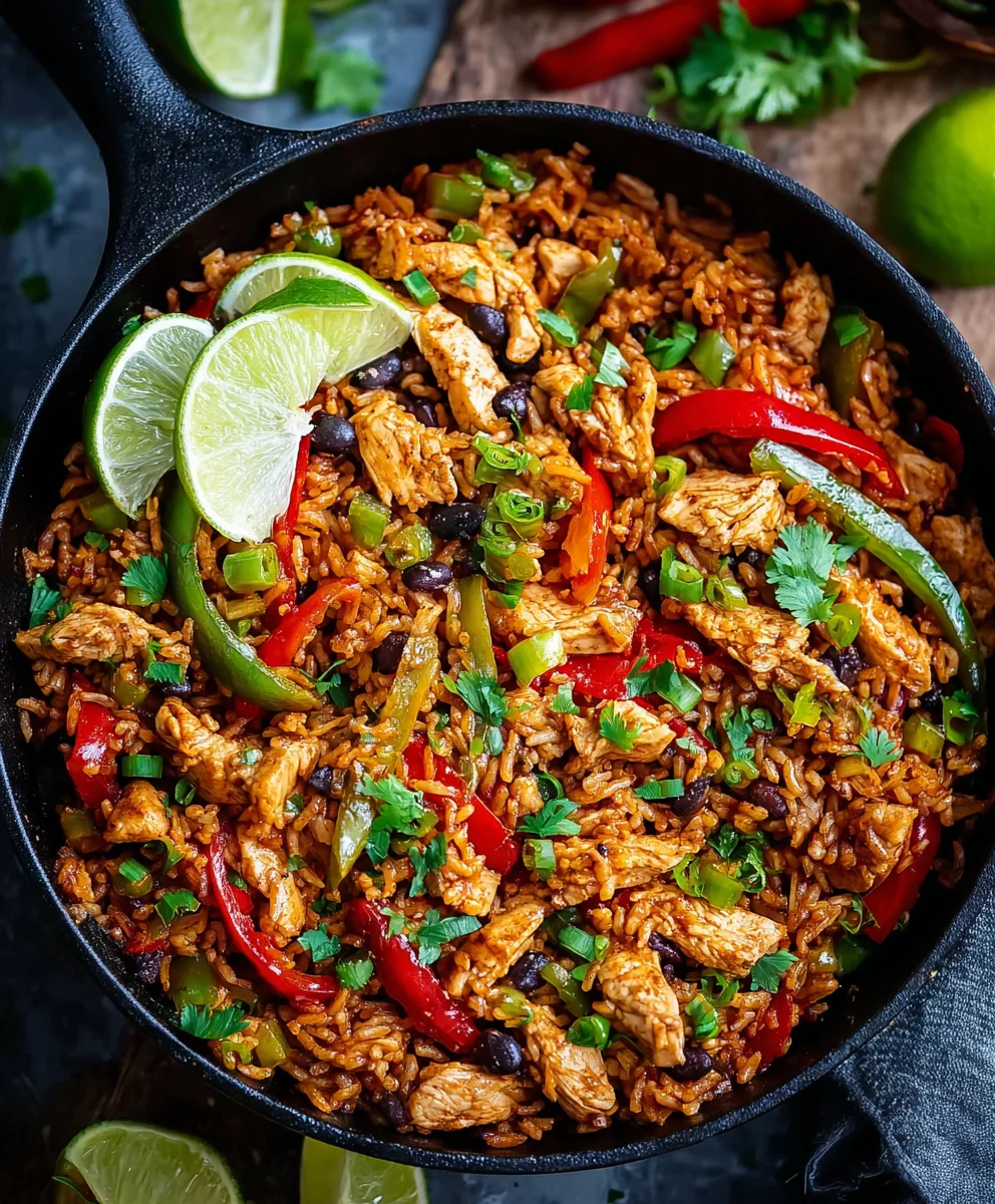 Easy One-Pan Beef Fajita Rice Bowls