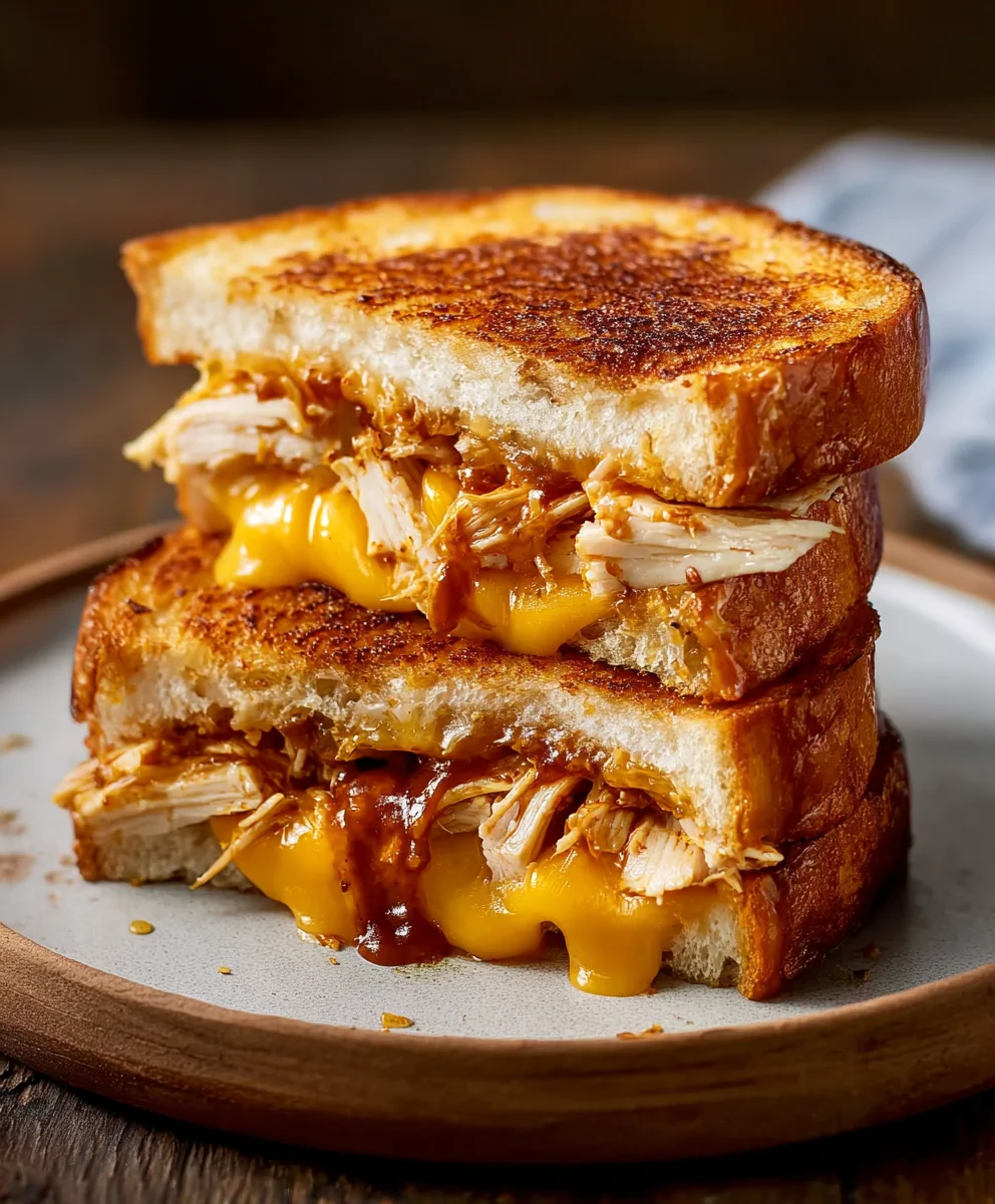 BBQ Chicken Grilled Cheese - Delicious & Easy Recipe