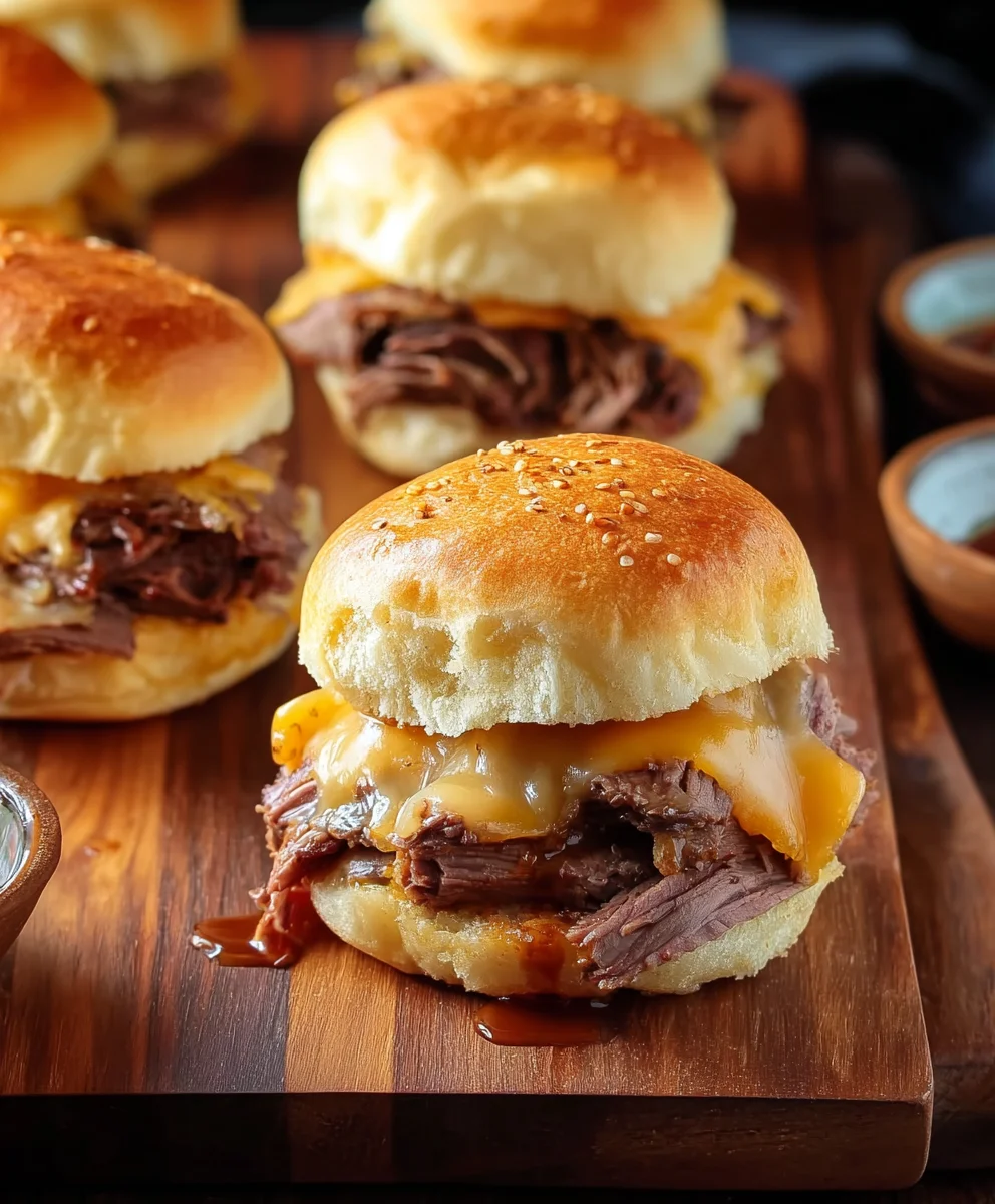Easy Roast Beef Cheddar Sliders Recipe