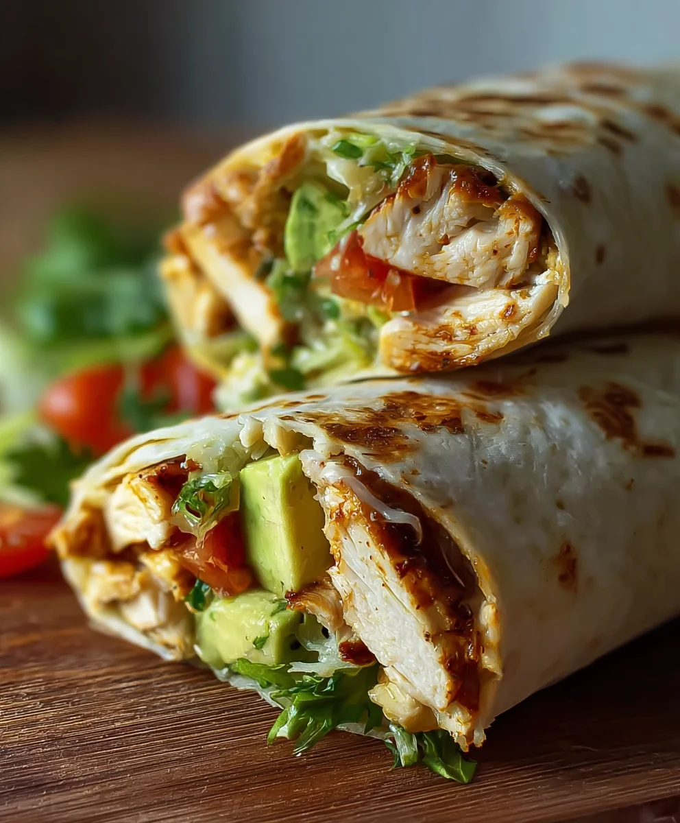 Healthy Chicken Avocado Wrap Recipe - Quick & Easy Lunch