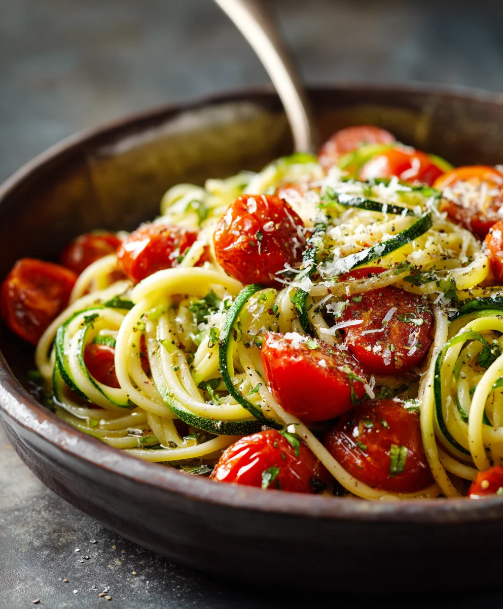 Healthy Tomato Zucchini Pasta Recipe-Easy & Delicious