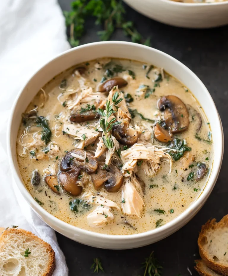 Rotisserie Chicken Mushroom Soup – Cozy & Flavorful
