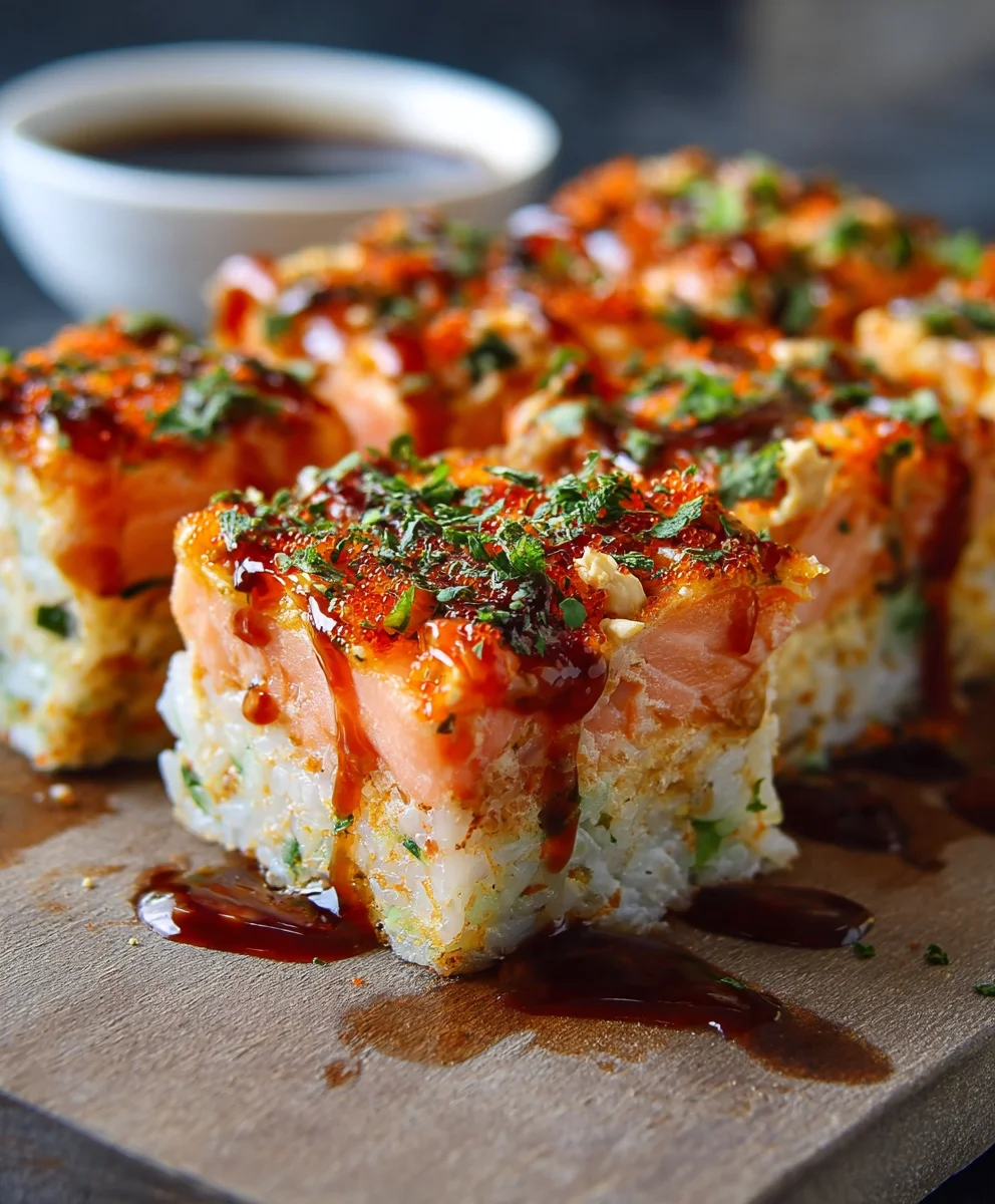 Spicy Salmon Sushi Bake - Easy Weeknight Meal