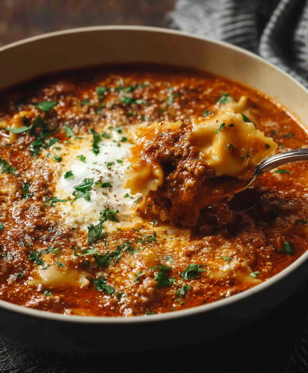 One Pot Lasagna Soup - Easy Delicious Meal