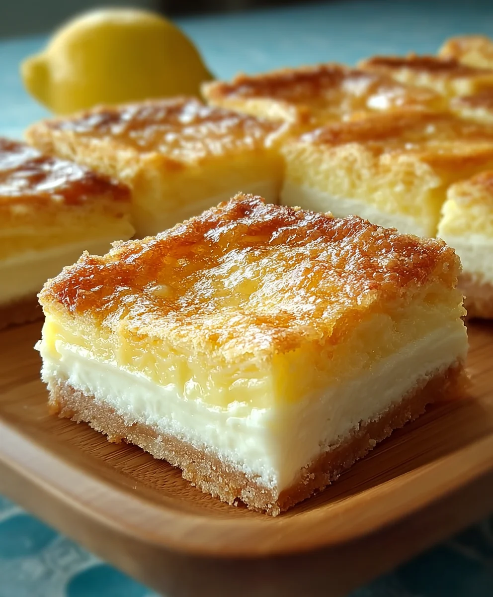 Easy Lemon Cream Cheese Squares-Sunshine Dessert