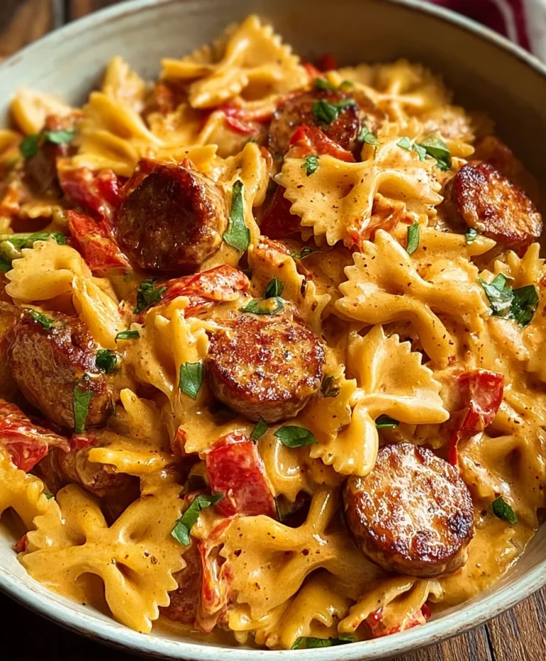 One-Pot Creamy Cajun Beef Sausage Pasta Recipe