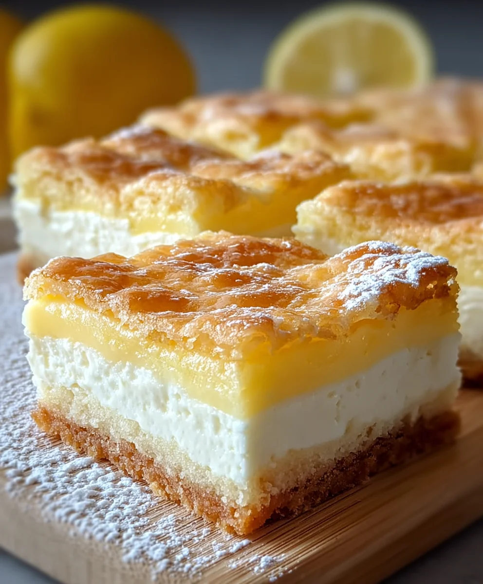 Easy Lemon Cream Cheese Squares-Sunshine Dessert