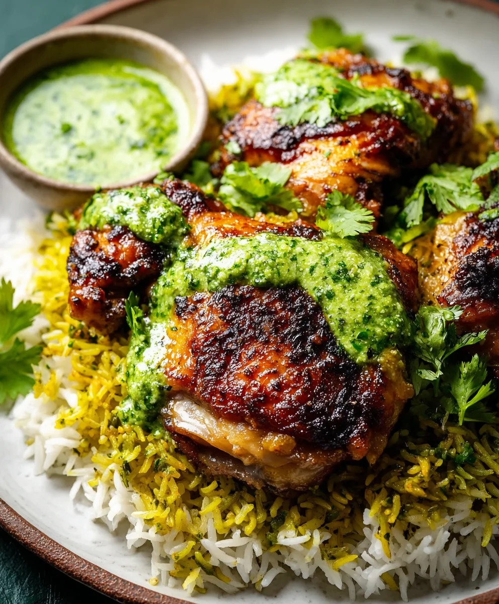 Peruvian Chicken Rice Green Sauce Recipe