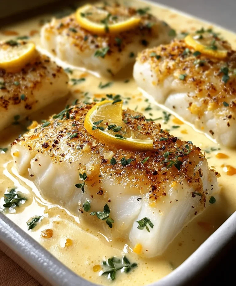 Baked Cod Coconut Lemon Cream – Quick Weeknight Dinner