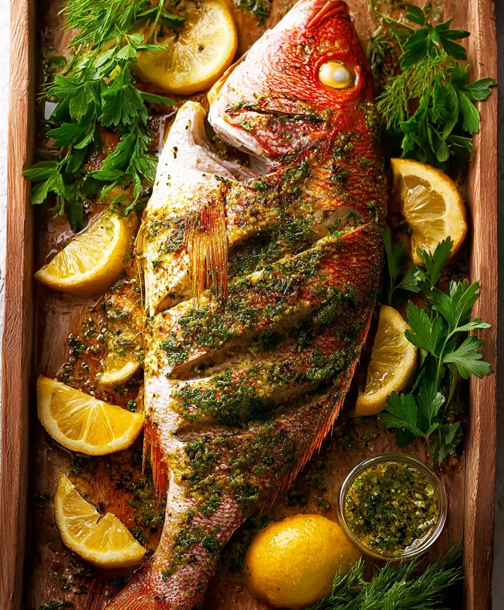 Oven Baked Whole Snapper - Delicious & Easy Recipe