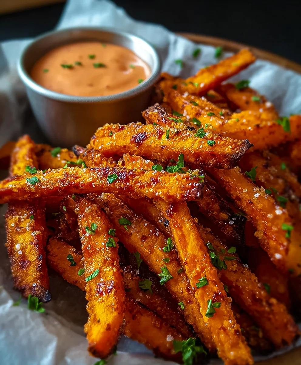 Crispy Oven Baked Sweet Potato Fries-Easy Healthy Snack