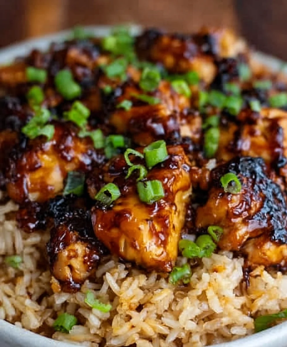 Easy Honey BBQ Chicken Rice Recipe