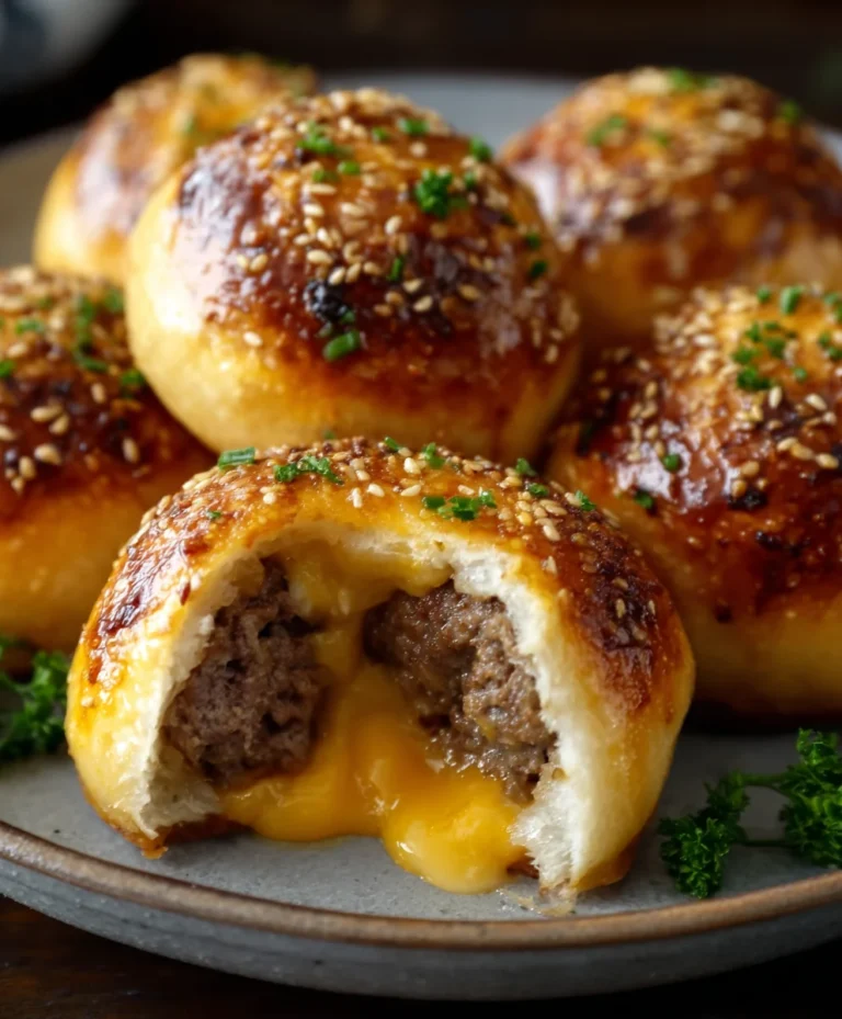 Garlic Parmesan Cheeseburger Bombs Delicious Bites