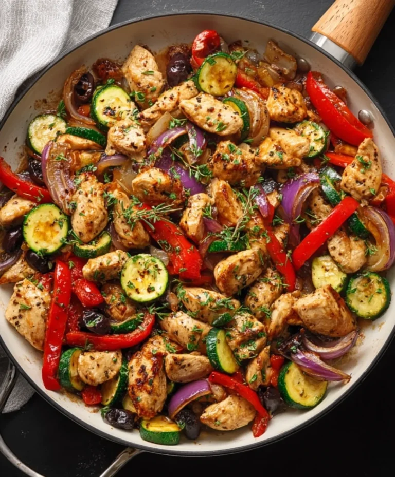 Mediterranean Chicken Stir-Fry- Quick Healthy Meal