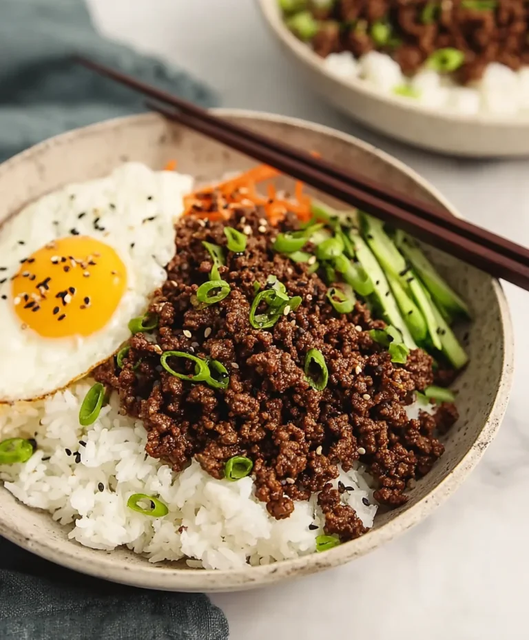 Easy Korean Ground Beef Bowl Recipe