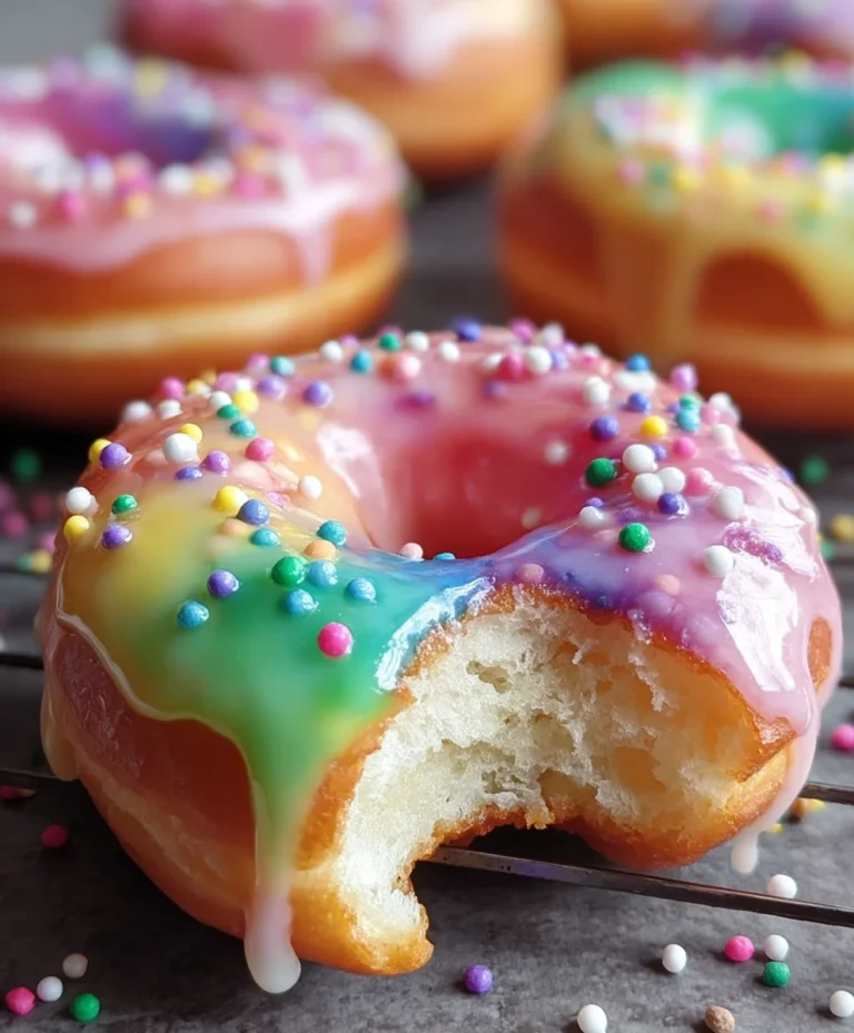 Rainbow Doughnuts- Easy Fun Filled Recipe
