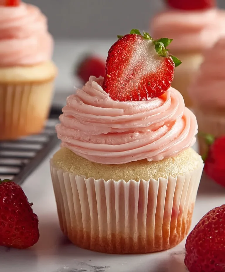Delicious Fresh Strawberry Cupcakes – Easy Recipe