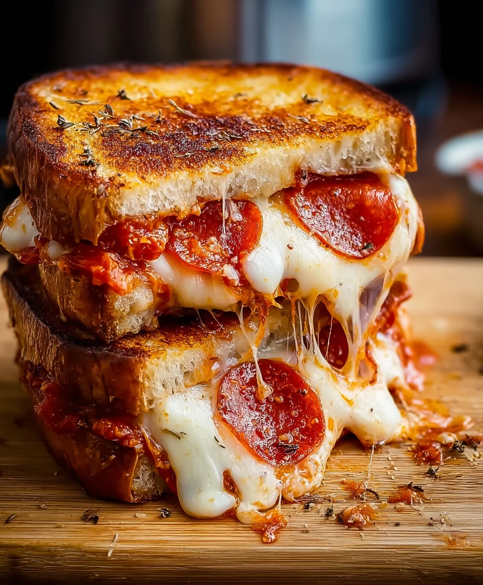 Quick Pizza Grilled Cheese - Easy Cheesy Dinner