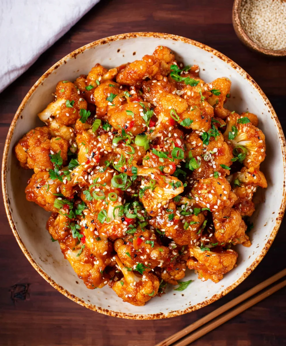 Sticky Sesame Cauliflower - Easy Vegan Dinner