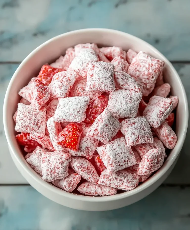 Easy Strawberry Shortcake Puppy Chow Recipe