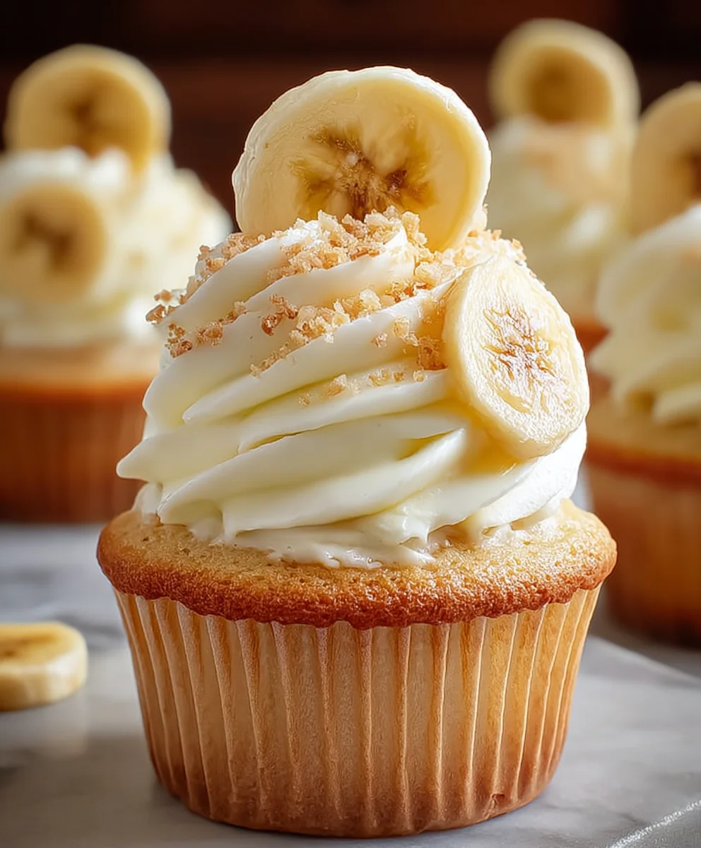 Banana Pudding Cupcakes-Sweet Dessert Delight