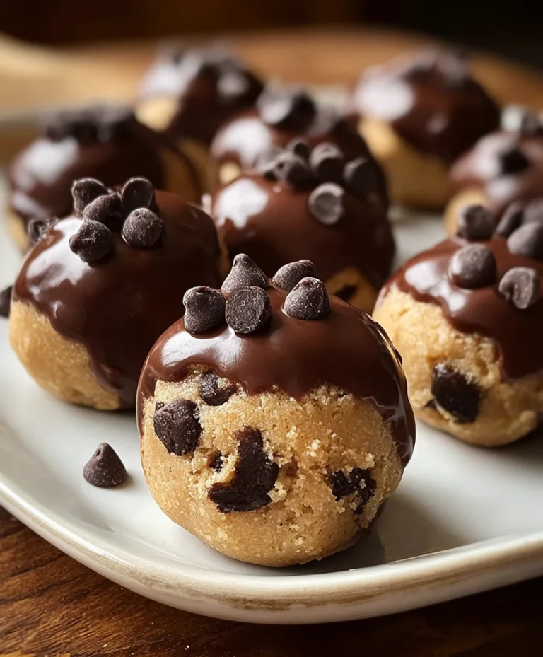 No-Bake Chocolate Dipped Cookie Dough Bites