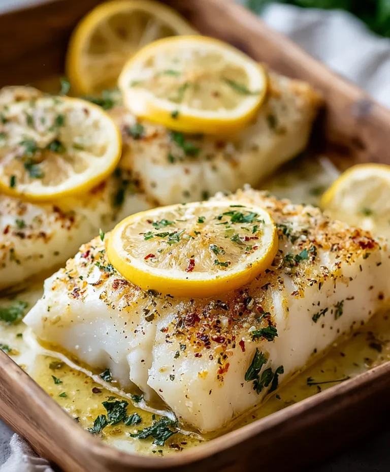 Lemon Garlic Butter Baked Cod-Easy Dinner