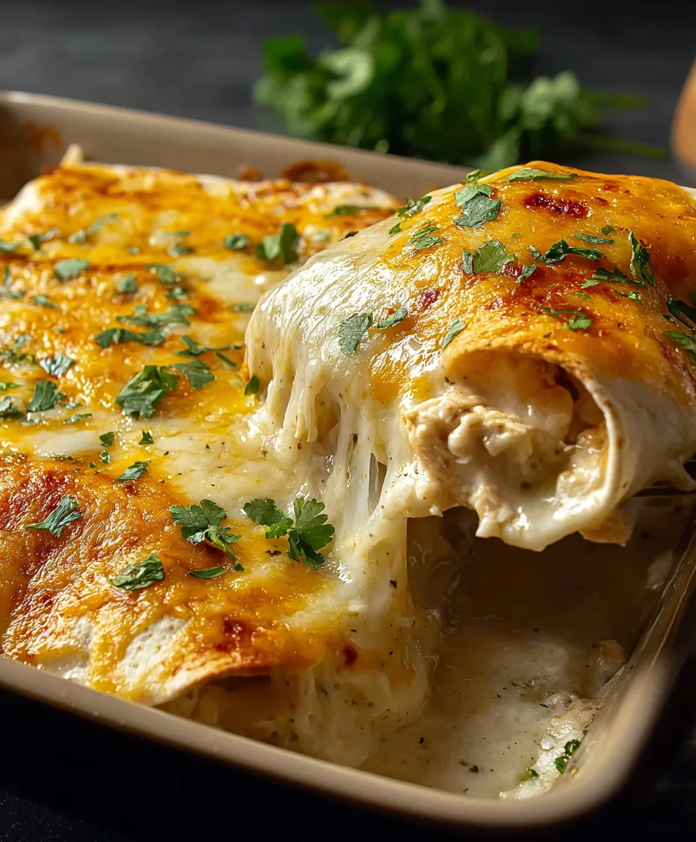 Easy White Chicken Enchiladas - Quick & Creamy Recipe