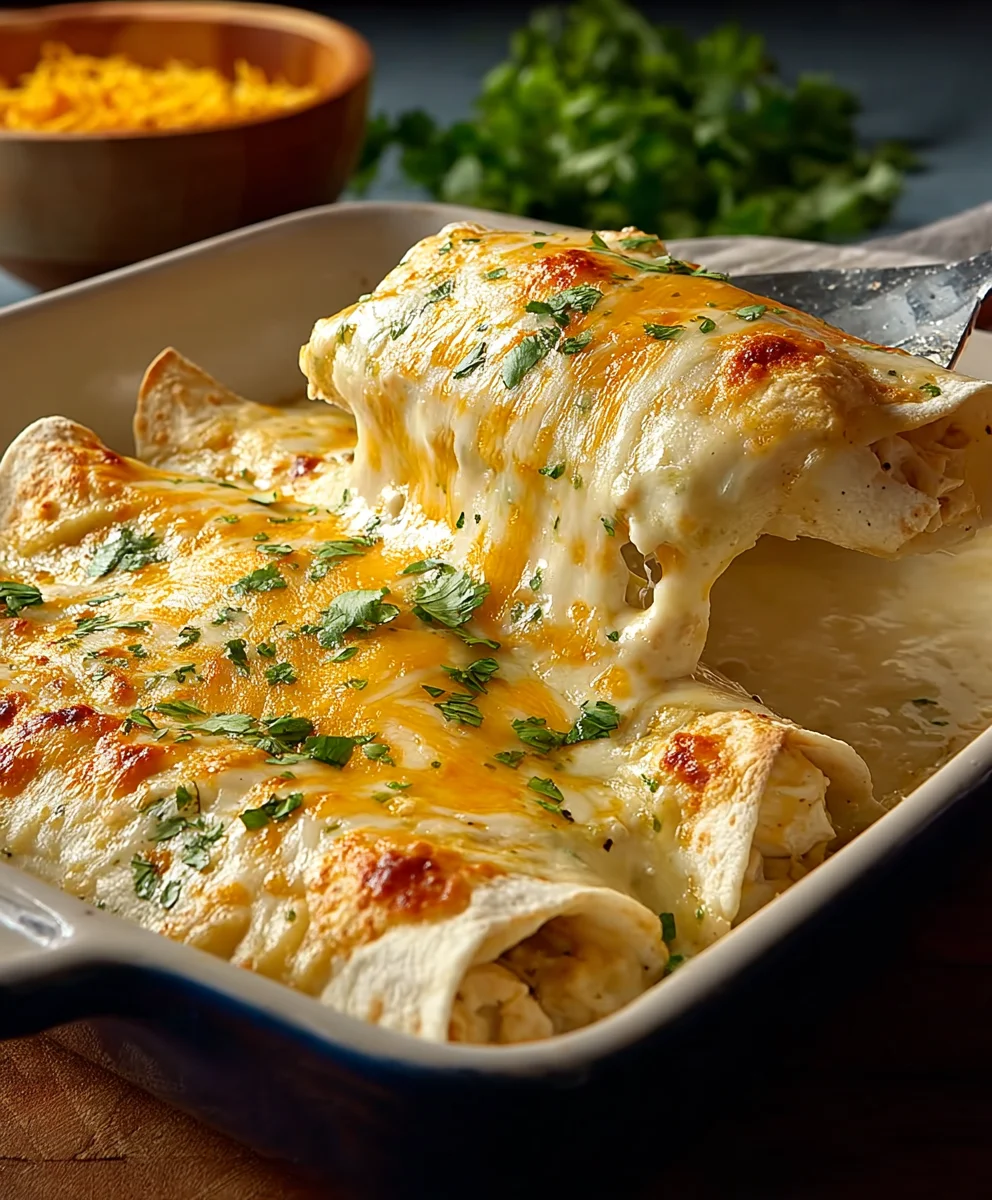 Easy White Chicken Enchiladas - Quick & Creamy Recipe