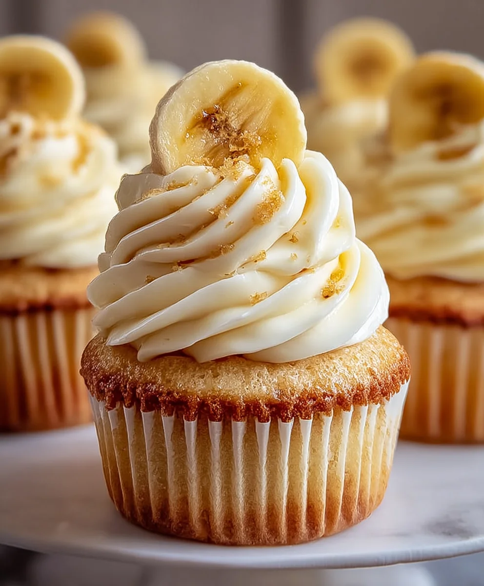 Banana Pudding Cupcakes-Sweet Dessert Delight
