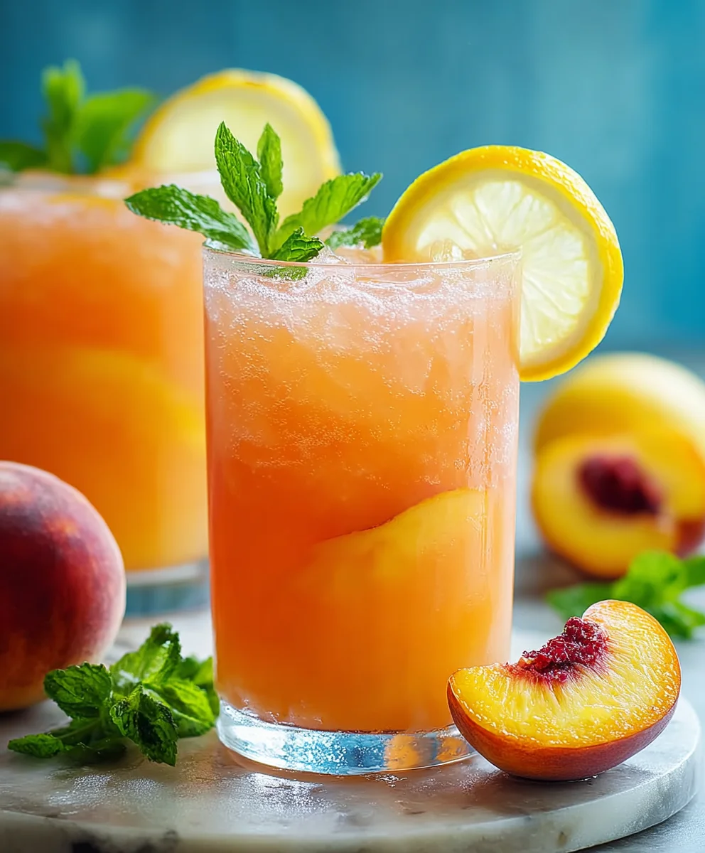 Refreshing Peach Lemonade - Easy Summer Drink