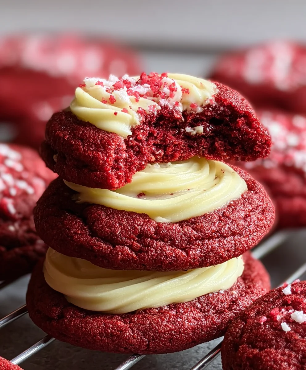 Cream Cheese Red Velvet Cookies-Irresistible Soft Bites