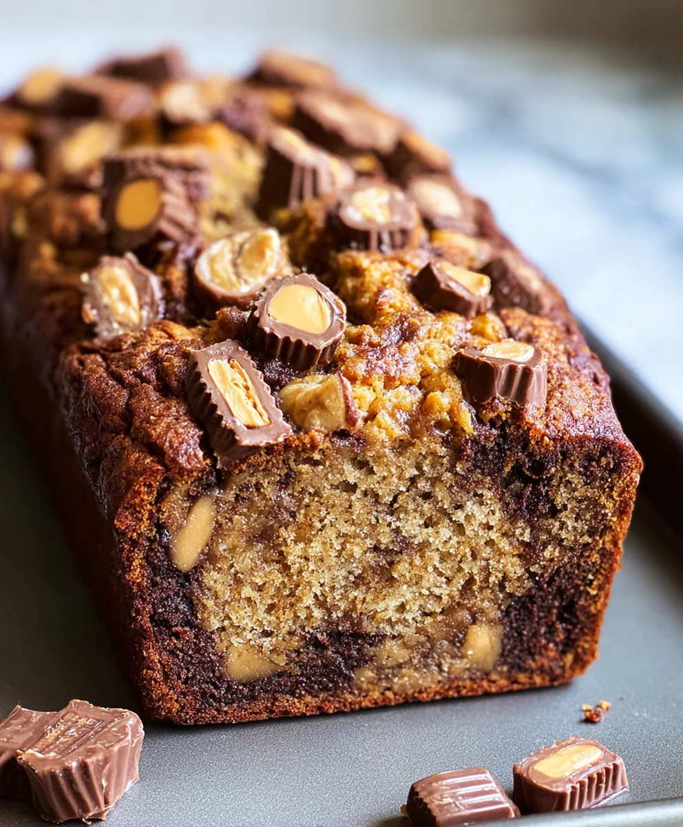 Reese's Peanut Butter Banana Bread-Decadent Treat