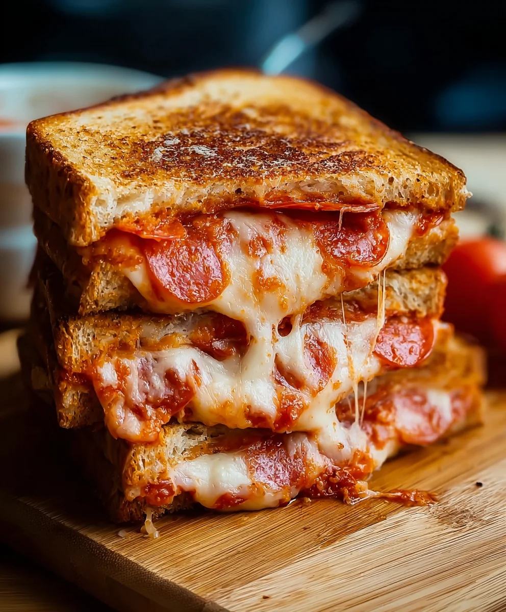 Quick Pizza Grilled Cheese - Easy Cheesy Dinner