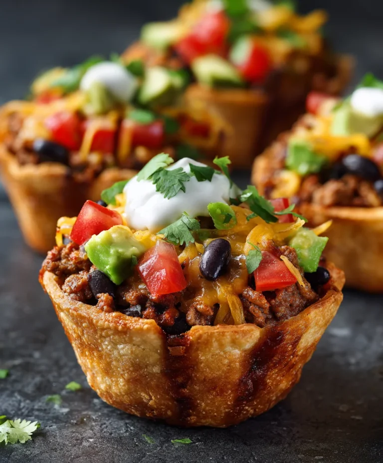 Easy Beef Taco Cups Quick & Fun Recipe