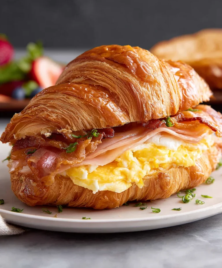 Easy Croissant Breakfast Sandwiches-Quick Recipe