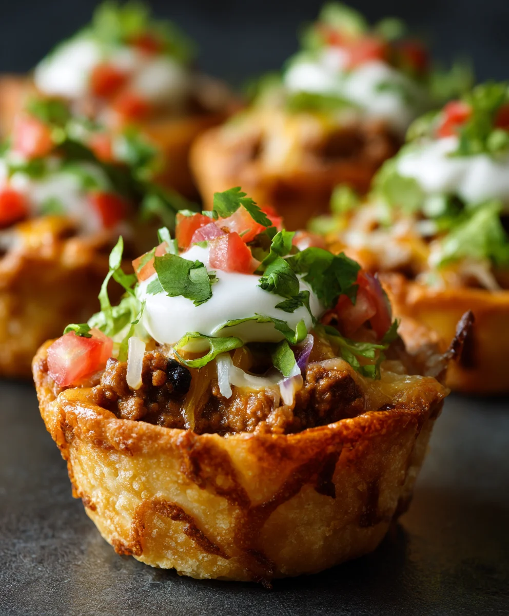 Easy Beef Taco Cups Quick & Fun Recipe