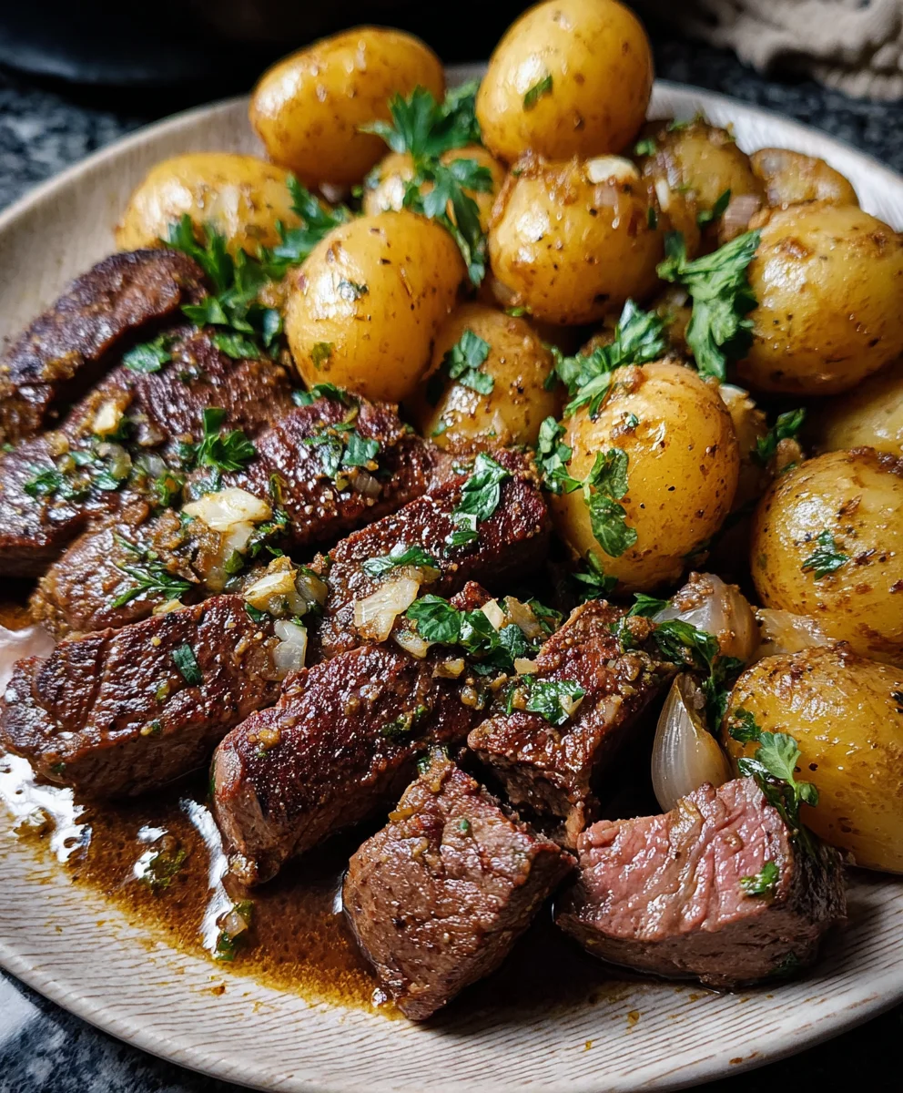 Garlic Butter Beef Steak and Potatoes Recipe